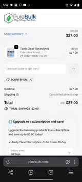 SONNYBRUM coupon verification screenshot