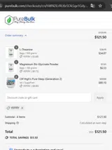 YEFFRY coupon verification screenshot