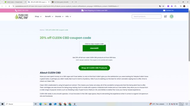 Pure CBD Now checkout page showing Pure CBD Now promo code box | Screenshot taken by SimplyCodes community member on Sep 5, 2025