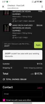 20OFF coupon verification screenshot