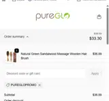 PureGLOpromo coupon verification screenshot