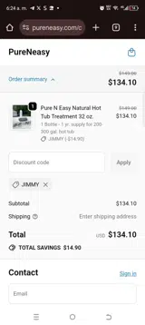 JIMMY coupon verification screenshot