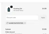 NUMBZYRATOPOFFERS coupon verification screenshot