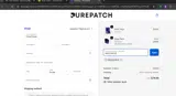 Pure Patch coupon verification screenshot