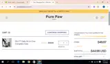 Pure Paw Labs coupon verification screenshot