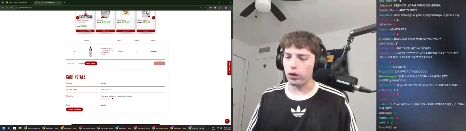 Pure Rawz coupon code screenshot showing code shred applied at Pure Rawz checkout page. Uploaded by SimplyCodes community member RoyalSentinel4577 on Jun 20, 2025