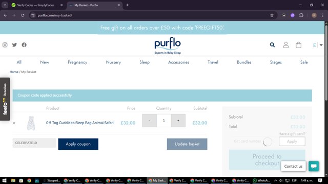 PurFlo checkout page showing PurFlo discount code box | Screenshot taken by SimplyCodes community member on Jun 21, 2025
