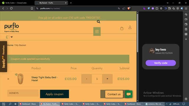 PurFlo checkout page showing PurFlo discount code box | Screenshot taken by SimplyCodes community member on Jun 28, 2025
