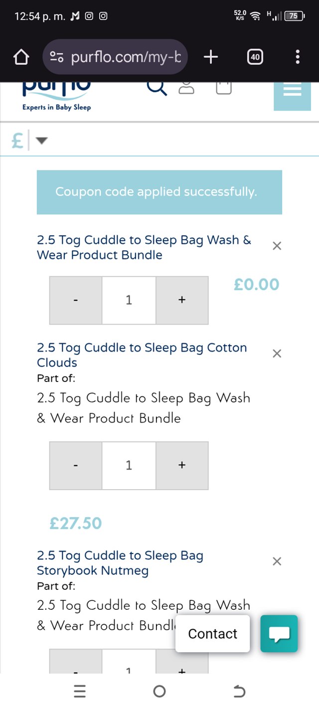 PurFlo checkout page showing PurFlo discount code box | Screenshot taken by SimplyCodes community member on Jul 23, 2025