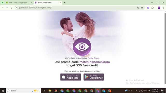 Purple Ocean checkout page showing Purple Ocean promo code box | Screenshot taken by SimplyCodes community member on Aug 9, 2025