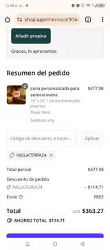 ENGLAND24 coupon verification screenshot