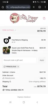 PRINCELOUIS coupon verification screenshot