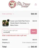 sunday40 coupon verification screenshot