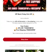 THANKSBF40 coupon verification screenshot