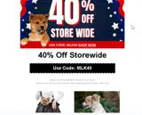 MLK40 coupon verification screenshot