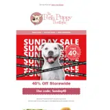 Sunday40 coupon verification screenshot