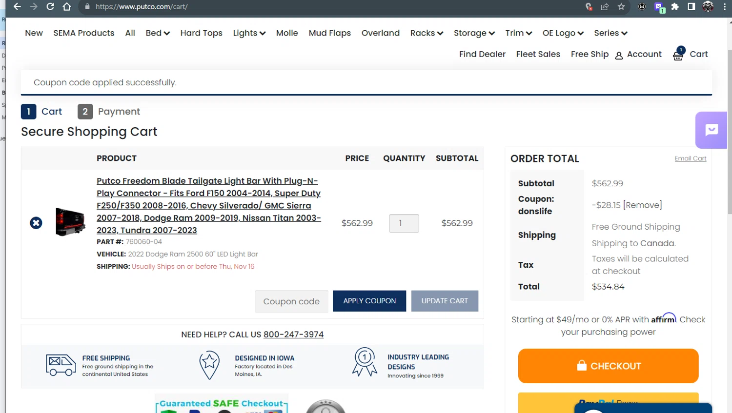 how to use Quadratec coupons