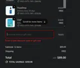 VALUE20 coupon verification screenshot