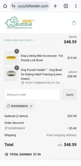 BOWENMAX coupon verification screenshot