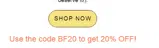 BF20 coupon verification screenshot