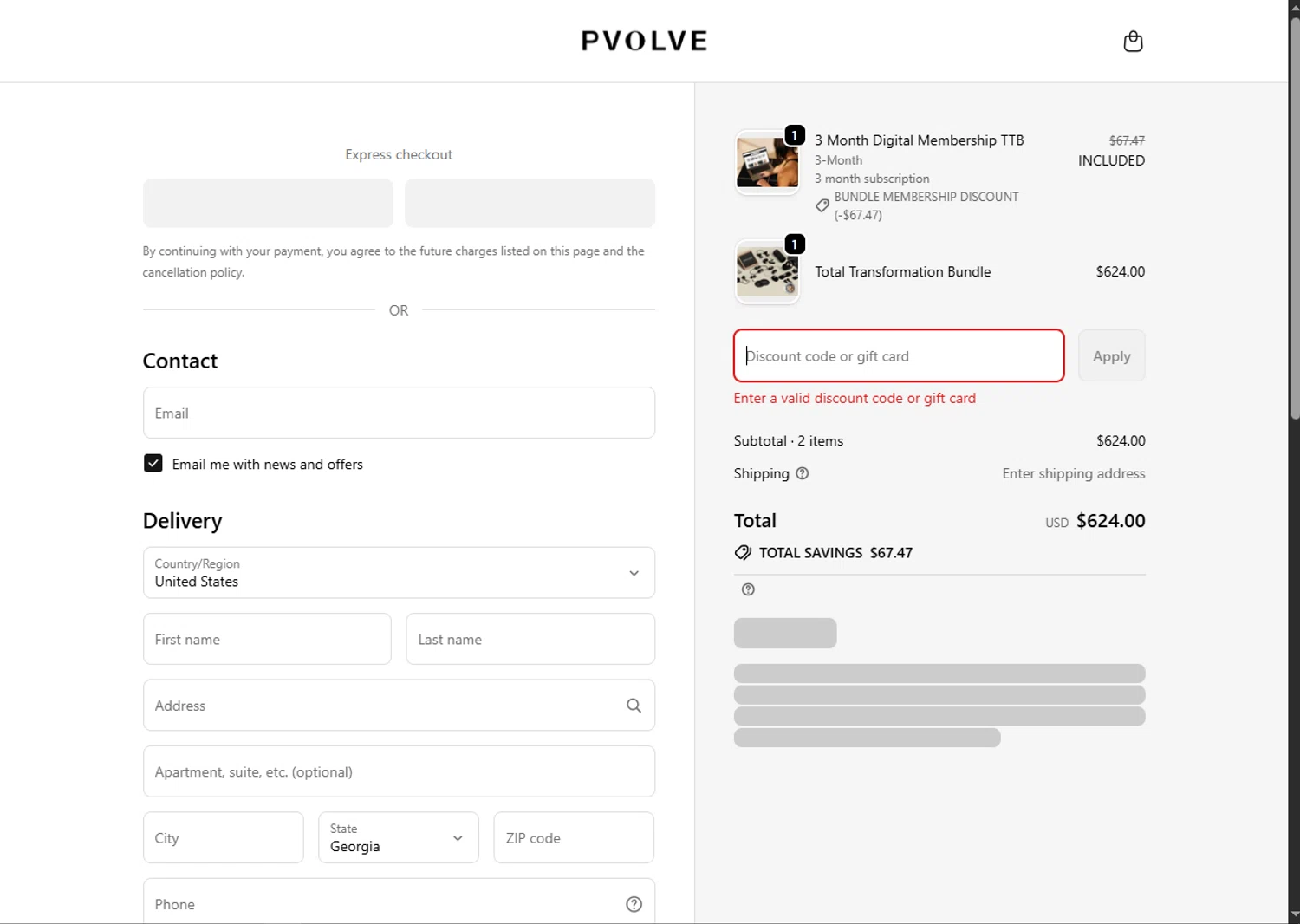 P.volve discount code screenshot showing code JESS15 applied at P.volve checkout page. Uploaded by SimplyCodes community member SwiftTracker8156 on Sep 30, 2025