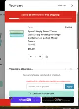 Pyrex coupon verification screenshot