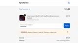 PyroFarms coupon verification screenshot