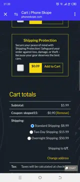 SKOPED15 coupon verification screenshot