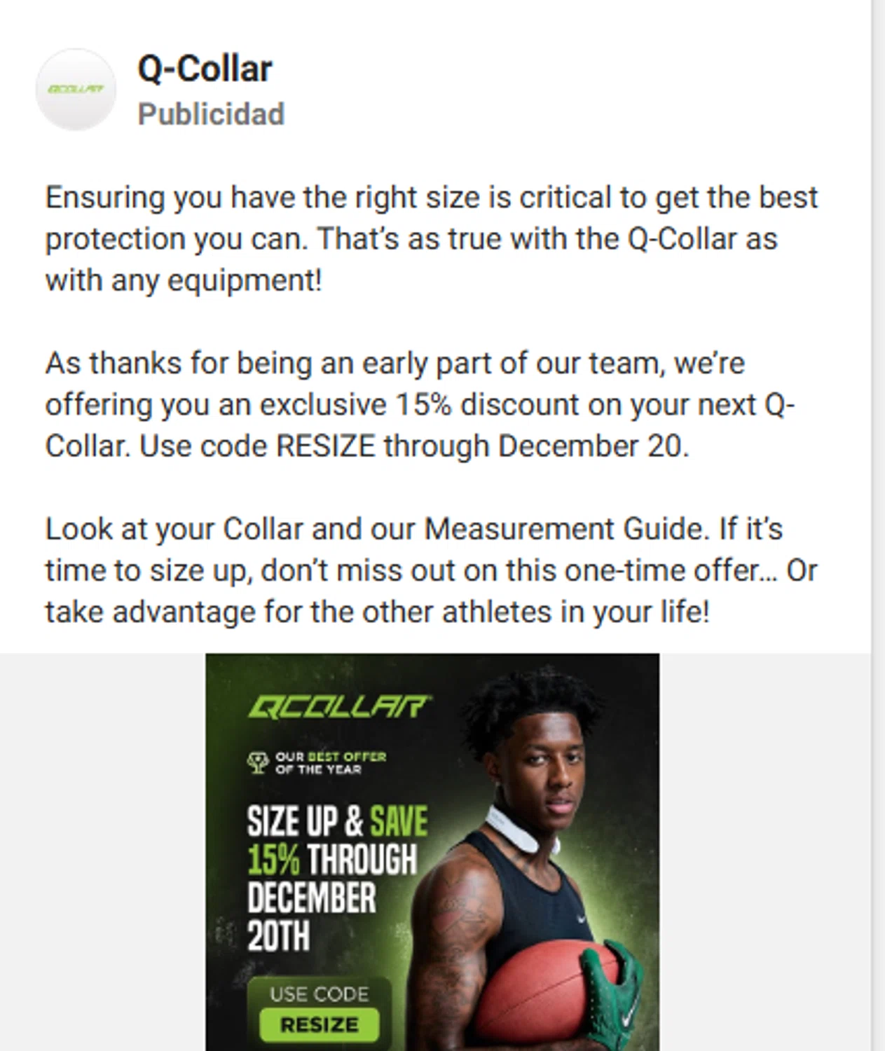 Q30 discount code screenshot showing code RESIZE applied at Q30 checkout page. Uploaded by SimplyCodes community member antonietarodriguez96 on Dec 1, 2025