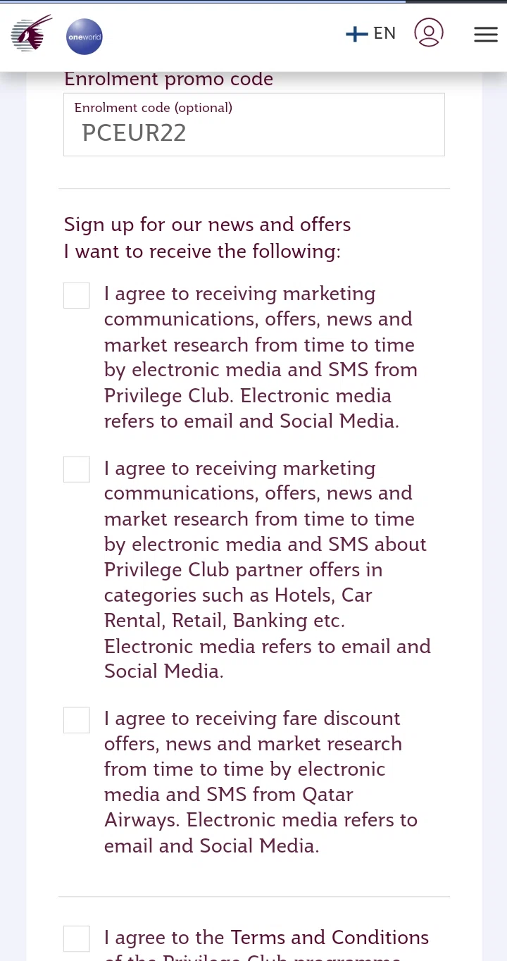 Qatar Airways checkout page showing Qatar Airways promo code box | Screenshot taken by SimplyCodes community member on Dec 5, 2022