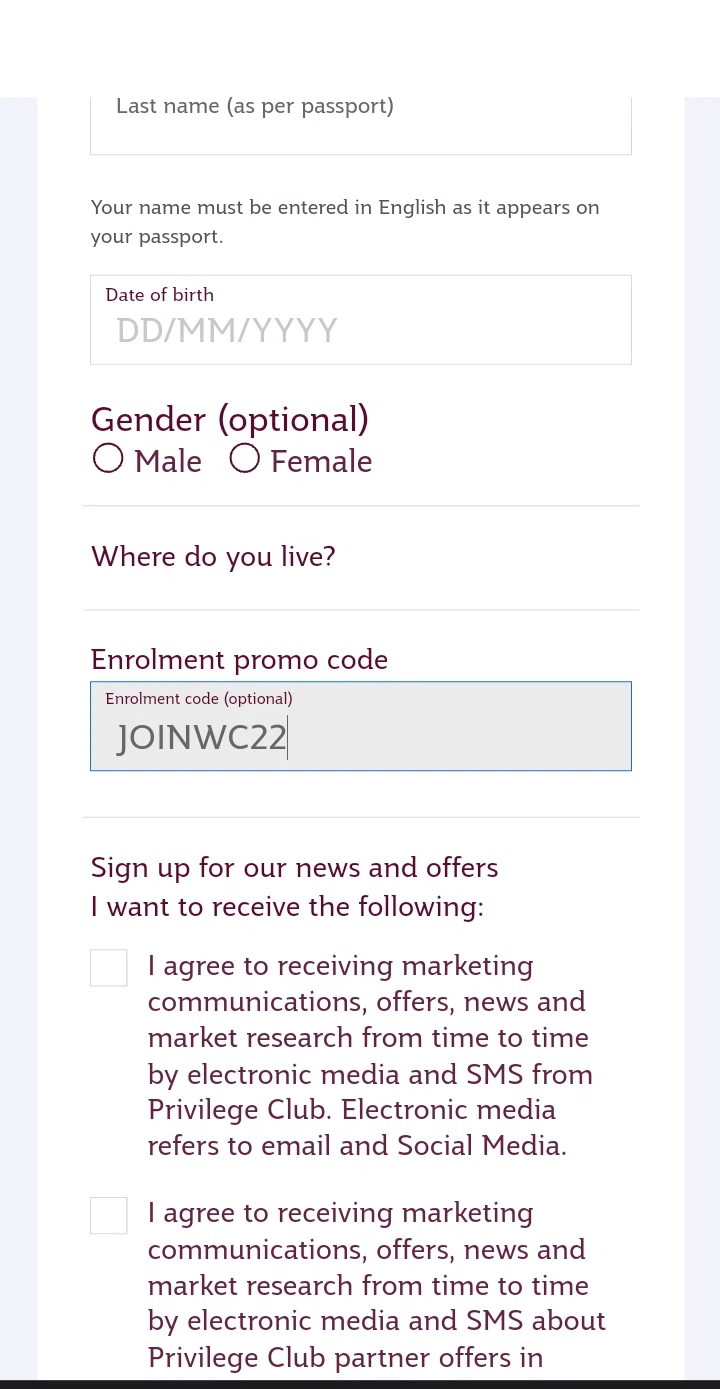 Qatar Airways checkout page showing Qatar Airways promo code box | Screenshot taken by SimplyCodes community member on Dec 13, 2022