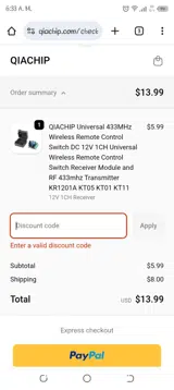 COMENBACK5 coupon verification screenshot