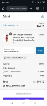 welcomehome10 coupon verification screenshot