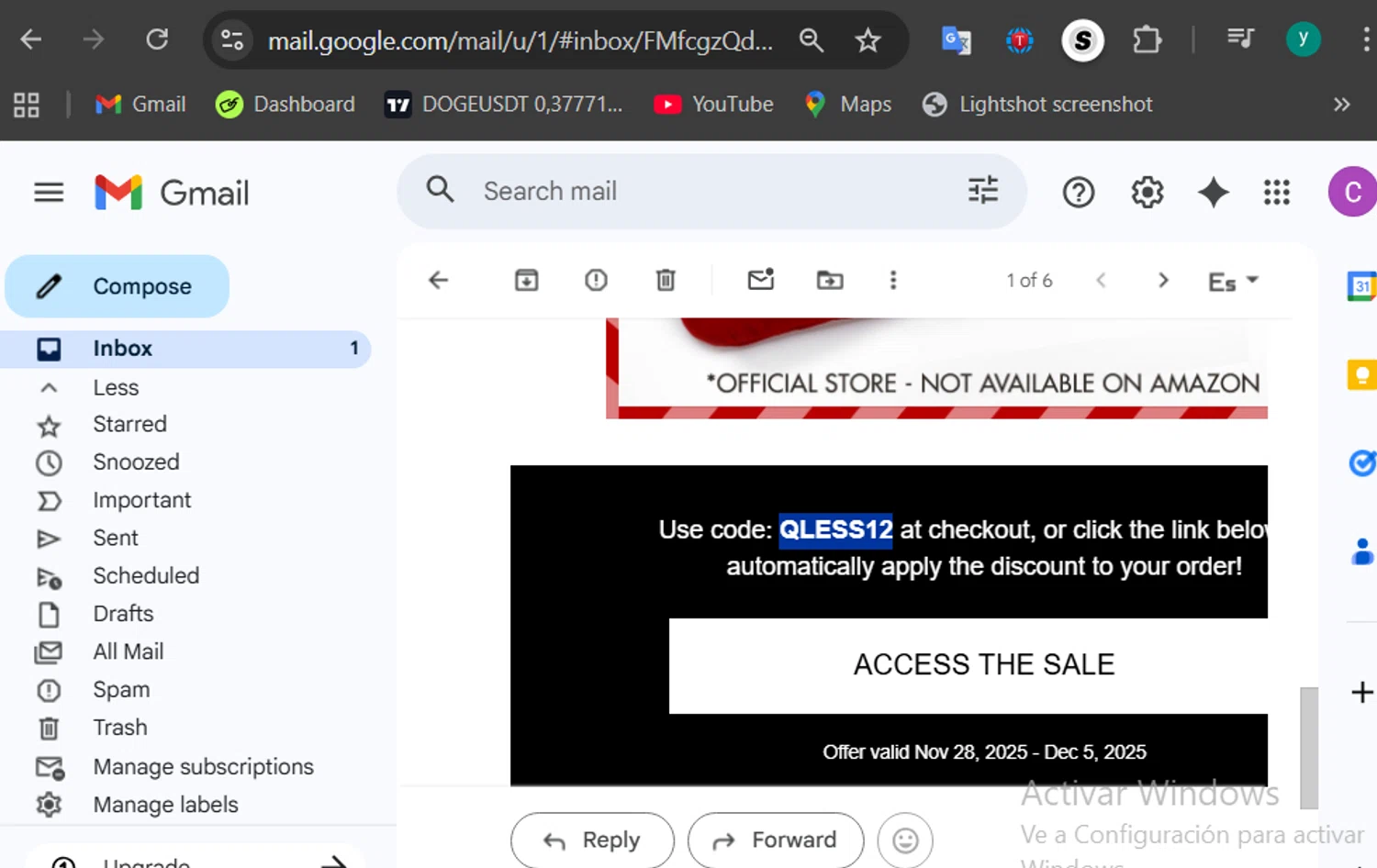 Q-Less discount code screenshot showing code QLESS12 applied at Q-Less checkout page. Uploaded by SimplyCodes community member 502312 on Nov 28, 2025