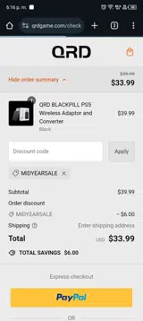 QRD Game coupon verification screenshot