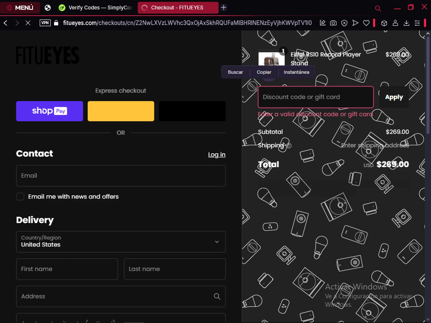QRTIGER promo code screenshot showing code PHYGITAL2025 applied at QRTIGER checkout page. Uploaded by SimplyCodes community member MoneyAce864 on Feb 13, 2025