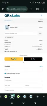 WELCOME coupon verification screenshot