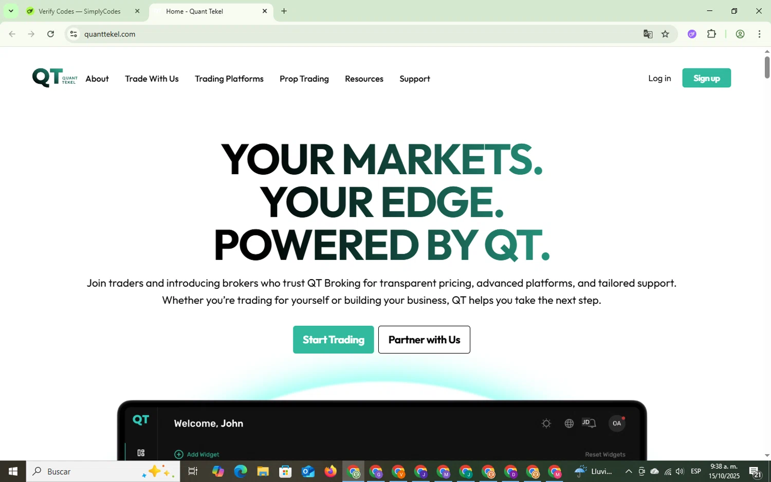 Quant Tekel promo code screenshot showing code LOUISGTRADING applied at Quant Tekel checkout page. Uploaded by SimplyCodes community member BargainExpert7605 on Oct 15, 2025