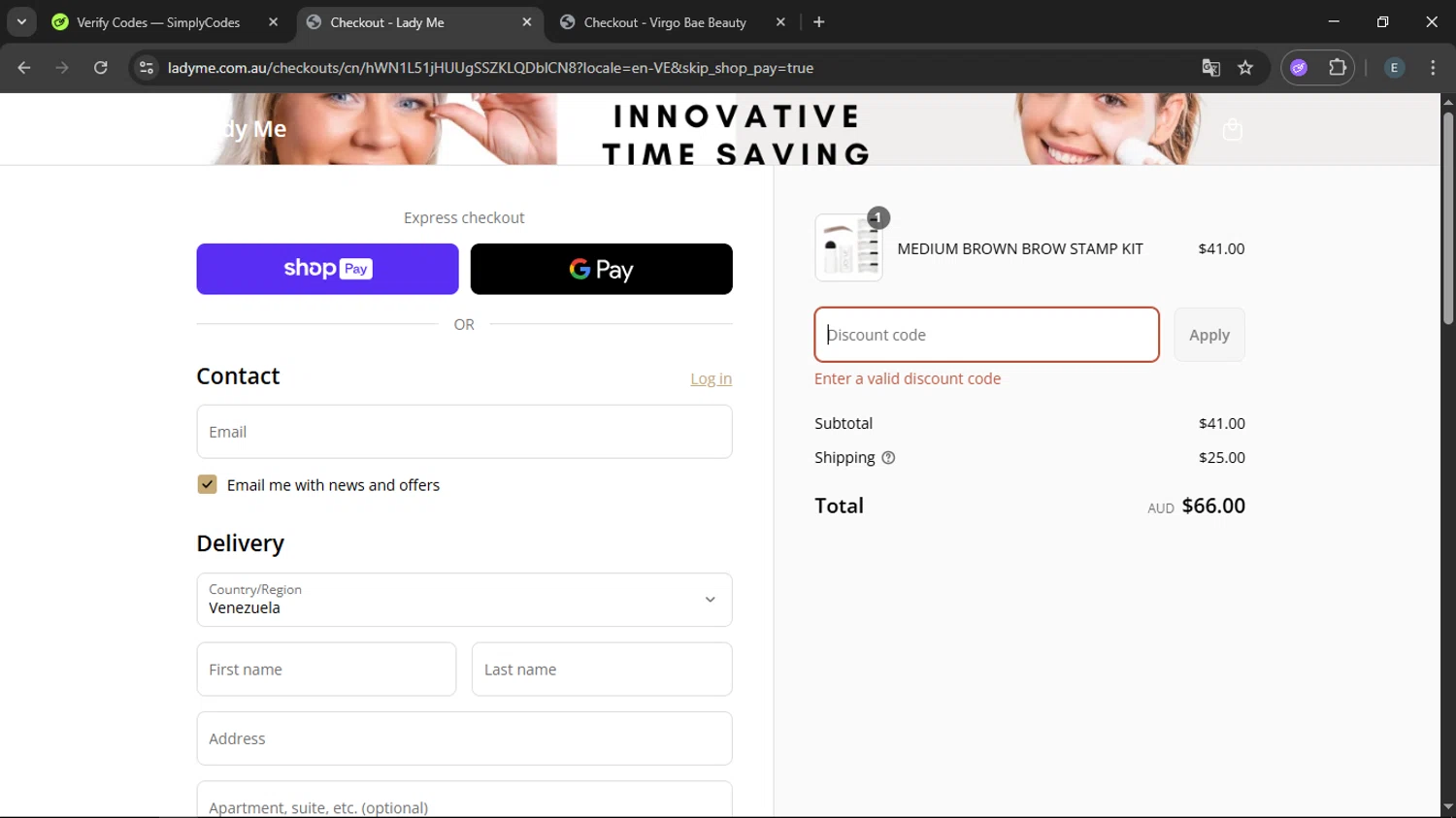Quant Tekel promo code screenshot showing code LOUISGTRADING applied at Quant Tekel checkout page. Uploaded by SimplyCodes community member LegendaryFox9861 on Aug 18, 2025