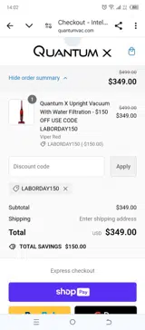 Quantum X coupon verification screenshot