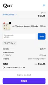 off15% coupon verification screenshot