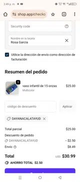 DAYANACALATAYUD coupon verification screenshot