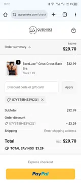 U7Y6T5R4E3W2Q1 coupon verification screenshot