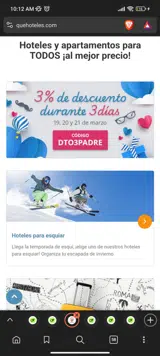 Quehoteles.com coupon verification screenshot