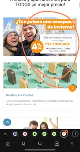 Quehoteles.com coupon verification screenshot