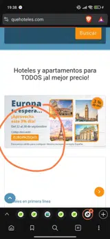 Quehoteles.com coupon verification screenshot