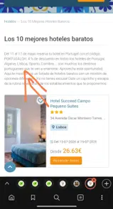 Quehoteles.com coupon verification screenshot