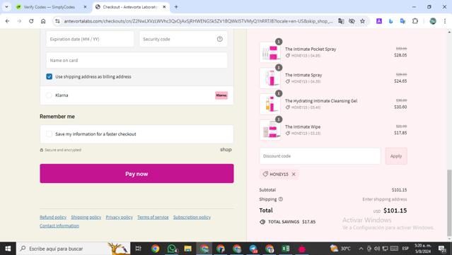Quest checkout page showing Quest promo code box | Screenshot taken by SimplyCodes community member on Aug 5, 2024