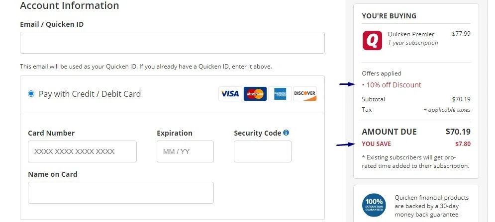 how to use Quicken coupons