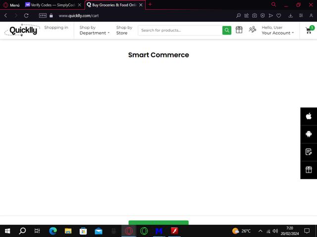 Quicklly checkout page showing Quicklly coupon code box | Screenshot taken by SimplyCodes community member on Feb 20, 2024